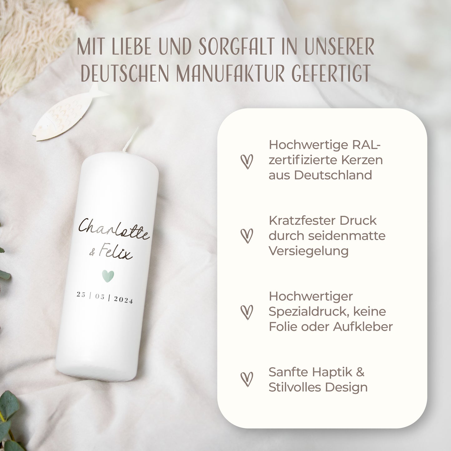 Hochzeitskerze | Herz