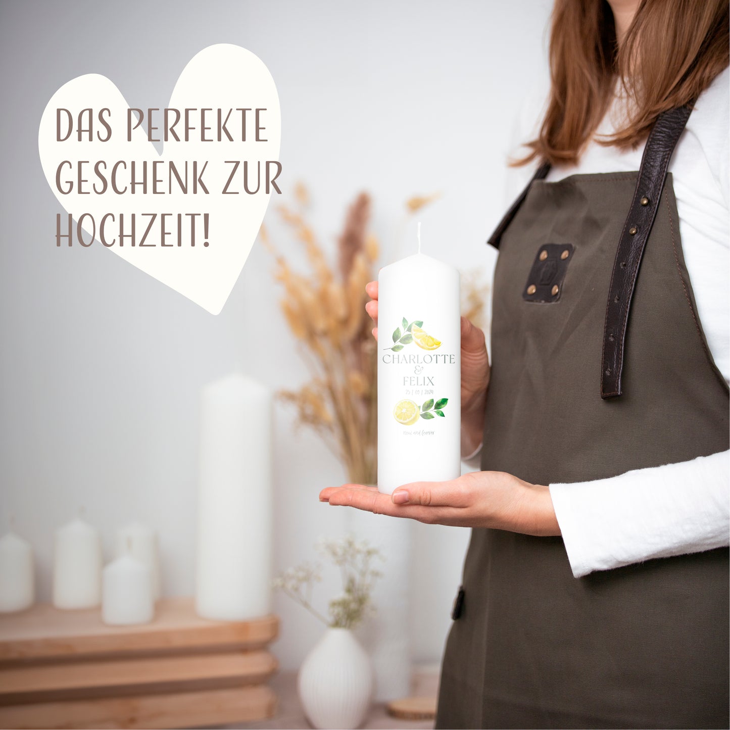 Hochzeitskerze | Zitrone