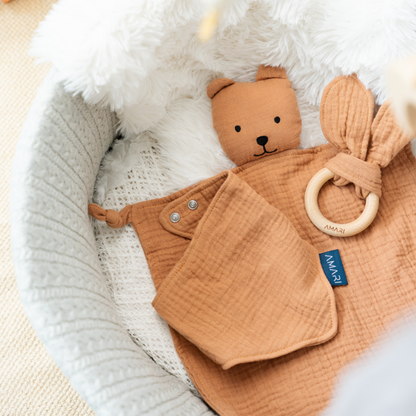 AMARI Schmusebär Set braun für Babies