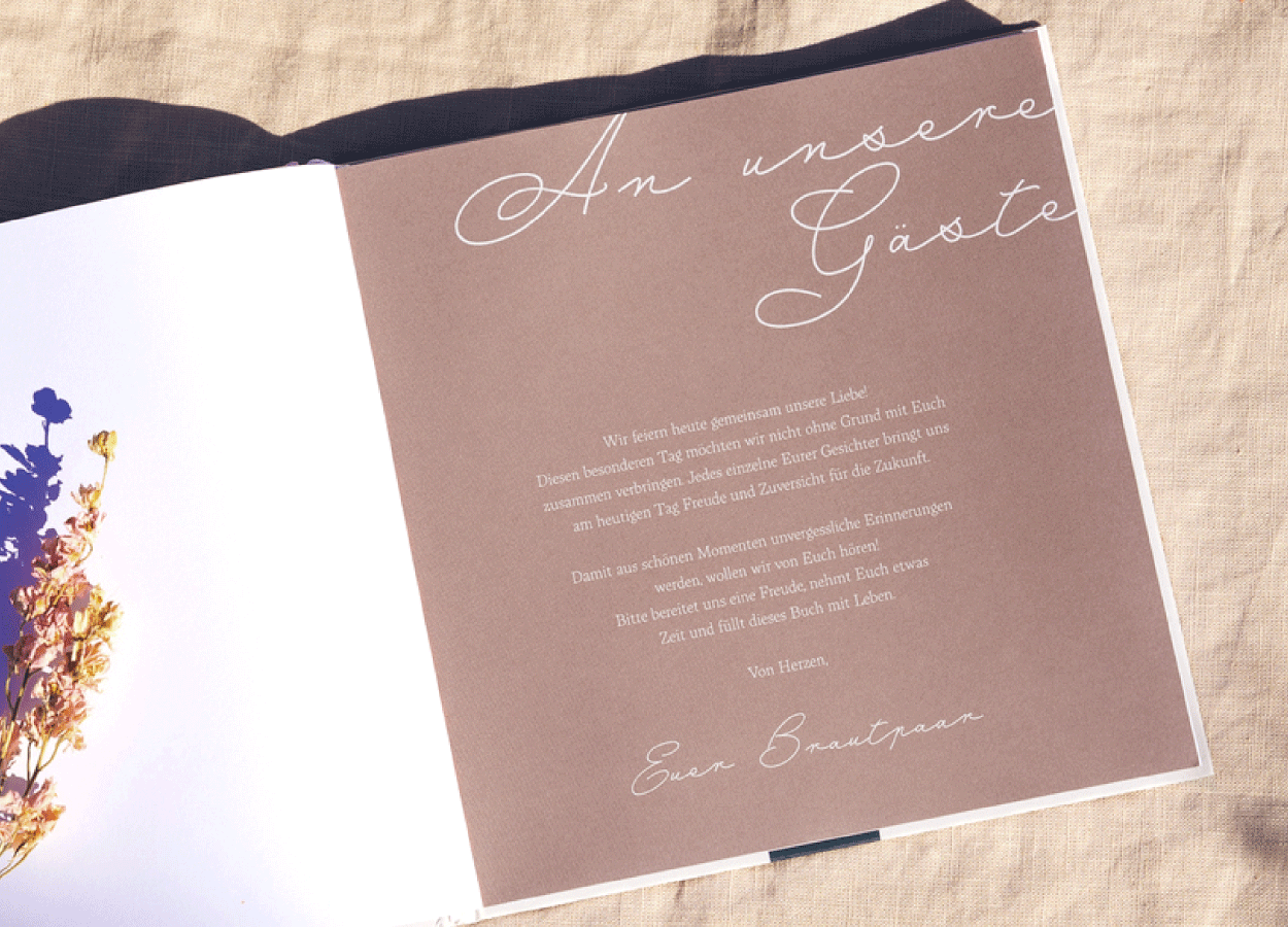 AMARI® Gästebuch zur Hochzeit An die Gäste