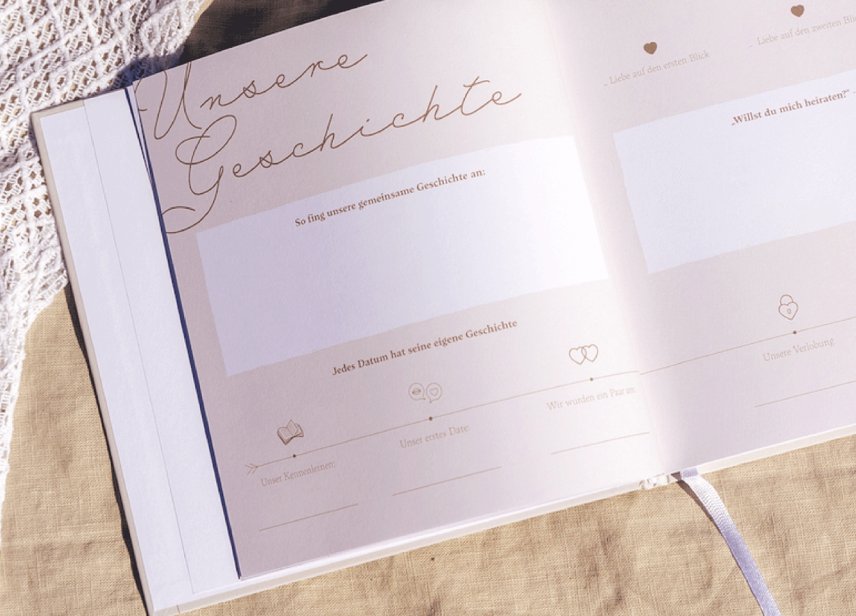 AMARI® Gästebuch zur Hochzeit - Unsere Liebesgeschichte